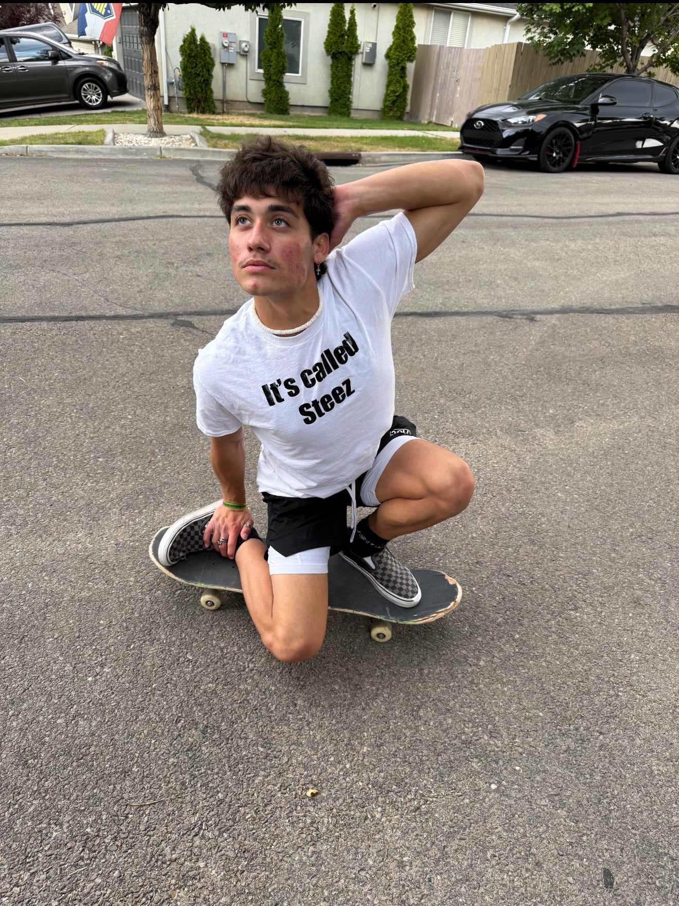 "ITS CALLED STEEZ" White Short sleeve shirt