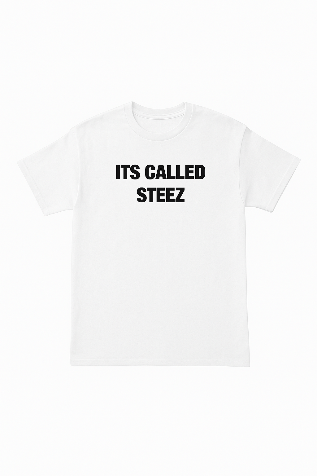 "ITS CALLED STEEZ" White Short sleeve shirt